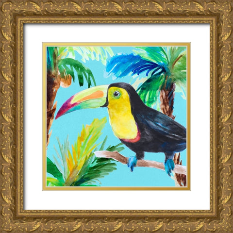 Tropical Tucan I Gold Ornate Wood Framed Art Print with Double Matting by Loreth, Lanie