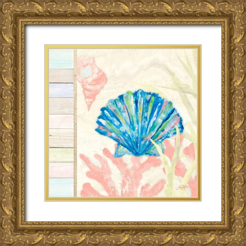 Pastel Coastal II Gold Ornate Wood Framed Art Print with Double Matting by DeRice, Julie