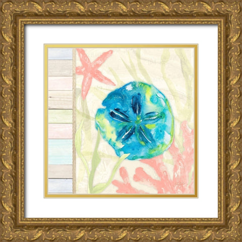 Pastel Coastal I Gold Ornate Wood Framed Art Print with Double Matting by DeRice, Julie