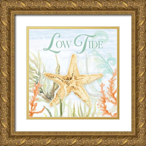 Low Tide Gold Ornate Wood Framed Art Print with Double Matting by Gaynor, Janice