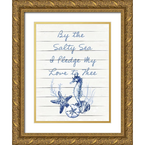 I Pledge My Love Gold Ornate Wood Framed Art Print with Double Matting by Gaynor, Janice