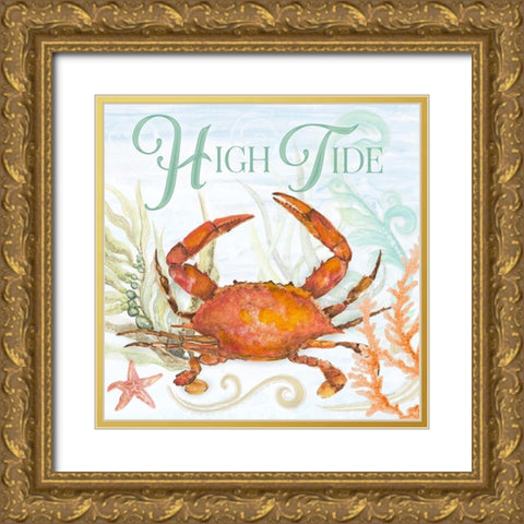 High Tide Gold Ornate Wood Framed Art Print with Double Matting by Gaynor, Janice