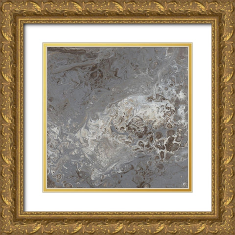 Modern Flow II Gold Ornate Wood Framed Art Print with Double Matting by Hakimipour, Tiffany