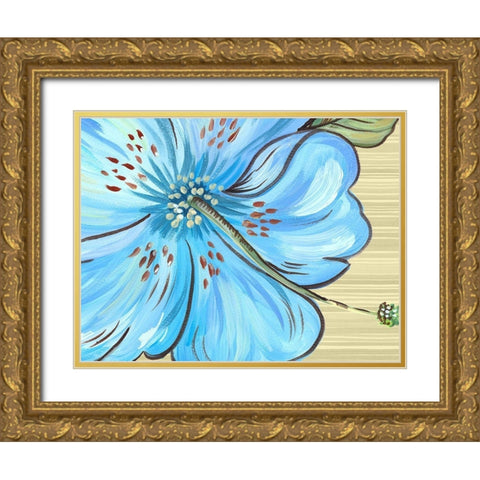 Vibrant Tropical Bloom Gold Ornate Wood Framed Art Print with Double Matting by Del Sol, Ani