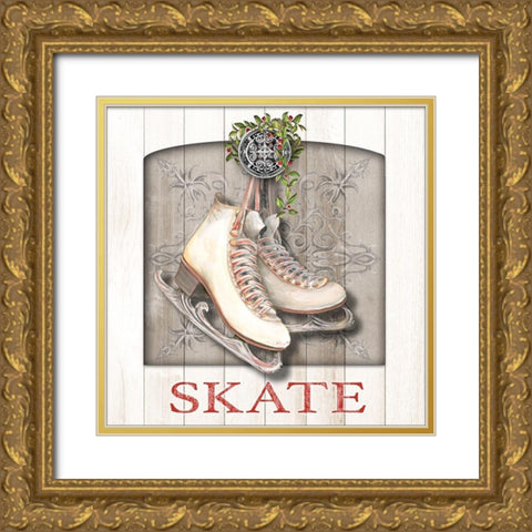 Joyeux Noel II Gold Ornate Wood Framed Art Print with Double Matting by Diannart
