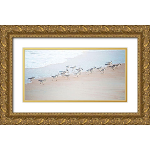 Coastal March Gold Ornate Wood Framed Art Print with Double Matting by Nawrocke, Bruce