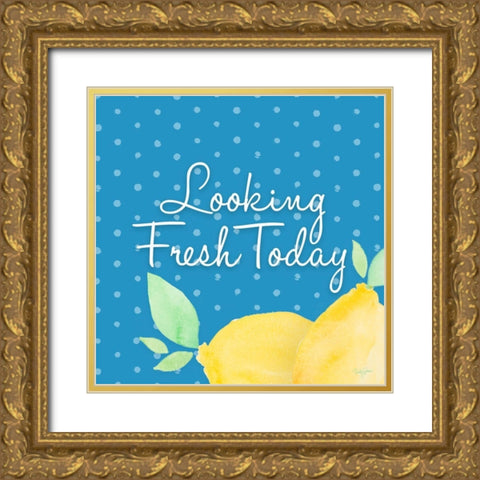 Looking Fresh Today Gold Ornate Wood Framed Art Print with Double Matting by James, Nola