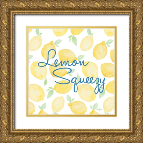 Lemon Squeezy Gold Ornate Wood Framed Art Print with Double Matting by James, Nola