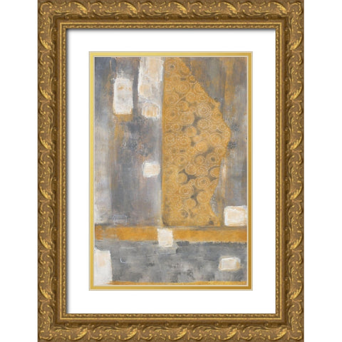 Golden Azteca II Gold Ornate Wood Framed Art Print with Double Matting by Pattinian, Merri