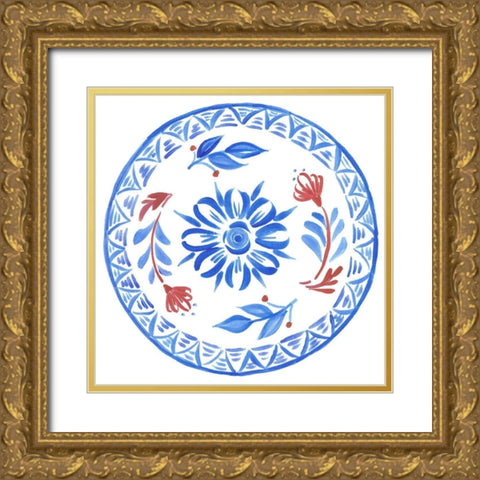 Provence Floral I Gold Ornate Wood Framed Art Print with Double Matting by Del Sol, Ani