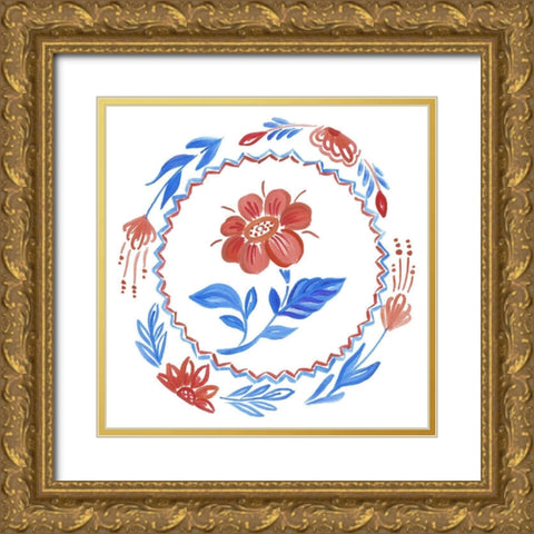 Provence Floral II Gold Ornate Wood Framed Art Print with Double Matting by Del Sol, Ani