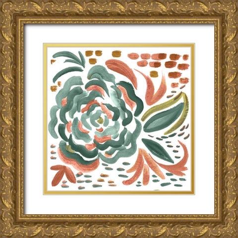 Matisse Square II Gold Ornate Wood Framed Art Print with Double Matting by Del Sol, Ani