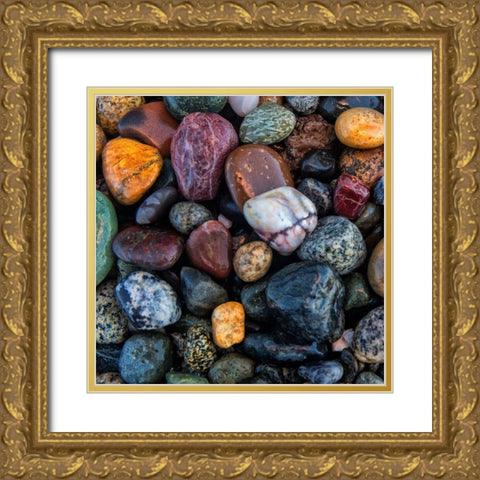 Ocean Rocks II Gold Ornate Wood Framed Art Print with Double Matting by Amos, Andy