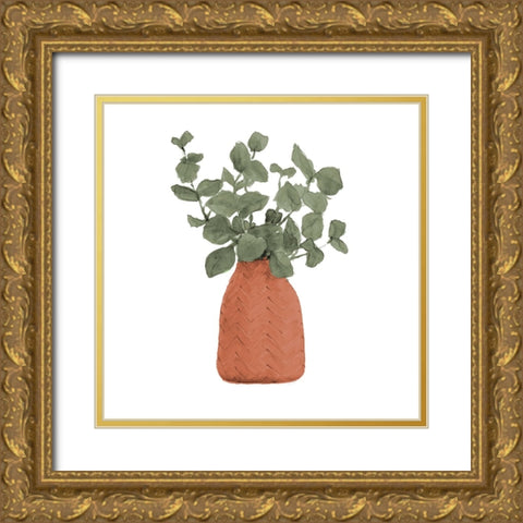 Plant In Terracotta  Pot III Gold Ornate Wood Framed Art Print with Double Matting by Loreth, Lanie