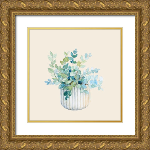 Decorative Potted Plant IV Gold Ornate Wood Framed Art Print with Double Matting by Loreth, Lanie