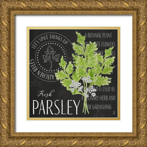 Garden Grown Herbs I Gold Ornate Wood Framed Art Print with Double Matting by Metz, Andi