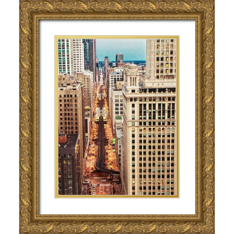 City View Gold Ornate Wood Framed Art Print with Double Matting by Bill Carson Photography