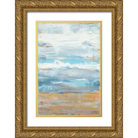 Golden Dreams I Gold Ornate Wood Framed Art Print with Double Matting by Hewitt, L.