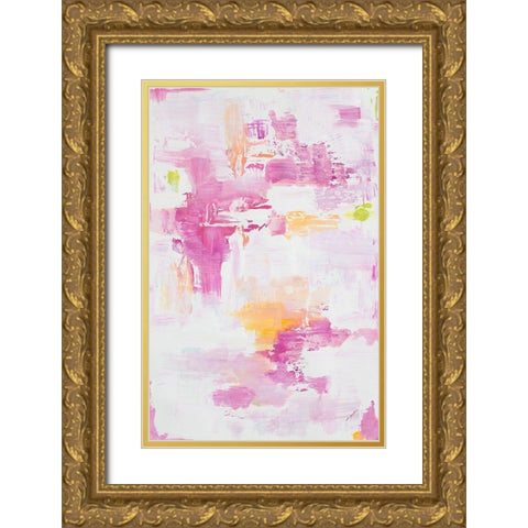 Urban Blush II Gold Ornate Wood Framed Art Print with Double Matting by Hewitt, L.