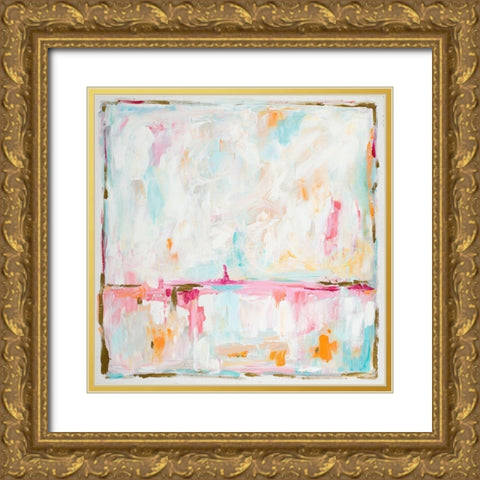 Cotton Candy Cloud Gold Ornate Wood Framed Art Print with Double Matting by Hewitt, L.