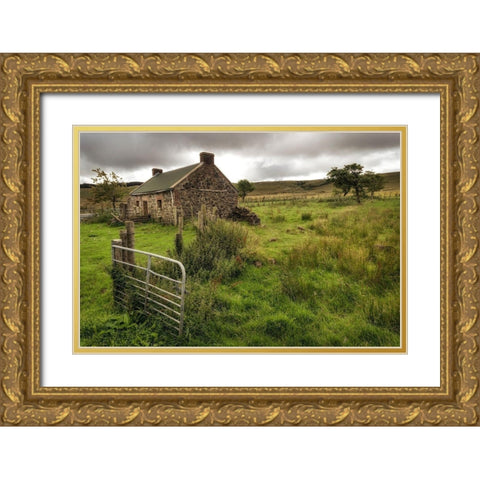 Once at Home Gold Ornate Wood Framed Art Print with Double Matting by Amos, Andy