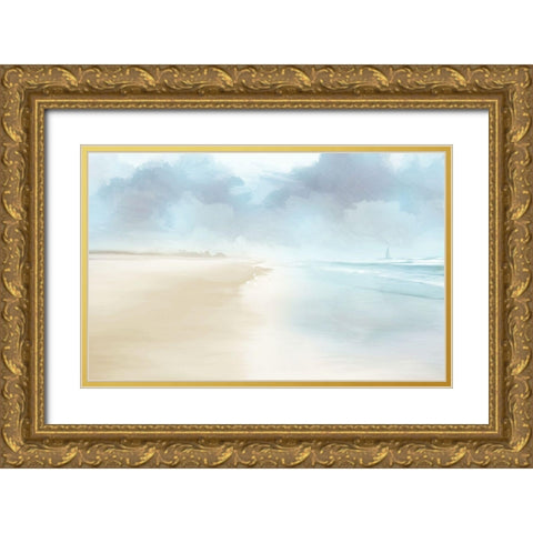 Sails In The Distance Gold Ornate Wood Framed Art Print with Double Matting by Meneely, Dan