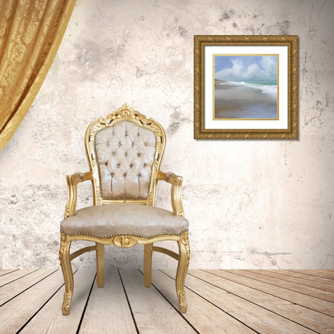 Peaceful Day on the Beach II Gold Ornate Wood Framed Art Print with Double Matting by Meneely, Dan