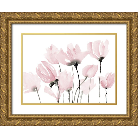 Follow Your Pink Dreams Gold Ornate Wood Framed Art Print with Double Matting by Loreth, Lanie