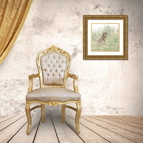 Meadow Visitor III Gold Ornate Wood Framed Art Print with Double Matting by Diannart