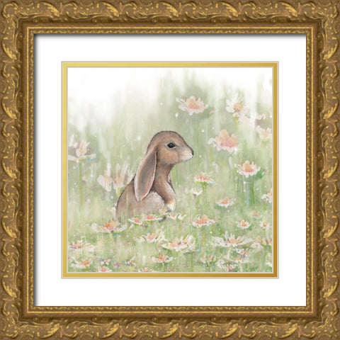 Meadow Visitor III Gold Ornate Wood Framed Art Print with Double Matting by Diannart