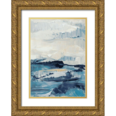 Freedom of the Blue Sea I Gold Ornate Wood Framed Art Print with Double Matting by Loreth, Lanie
