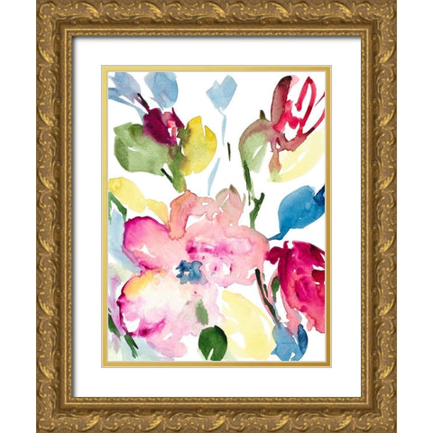 Majestic Blooms Gold Ornate Wood Framed Art Print with Double Matting by Loreth, Lanie