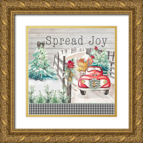 Believe in Holiday Magic III Gold Ornate Wood Framed Art Print with Double Matting by Pinto, Patricia