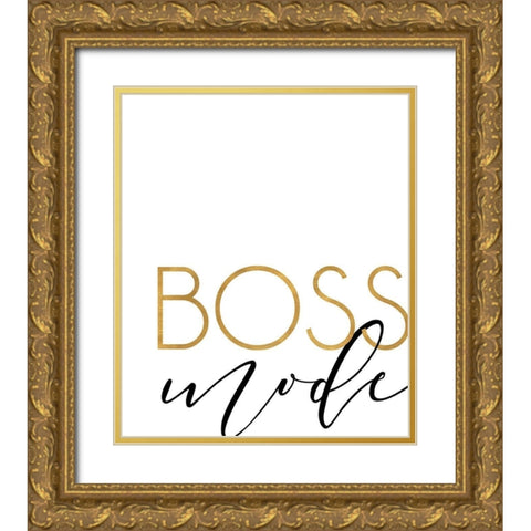 Boss Mode Gold Ornate Wood Framed Art Print with Double Matting by Quach, Anna