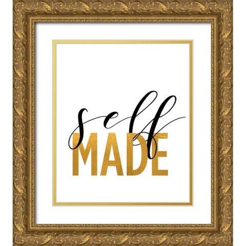 Self Made Gold Ornate Wood Framed Art Print with Double Matting by Quach, Anna