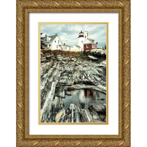 Harbor Land Gold Ornate Wood Framed Art Print with Double Matting by Amos, Andy