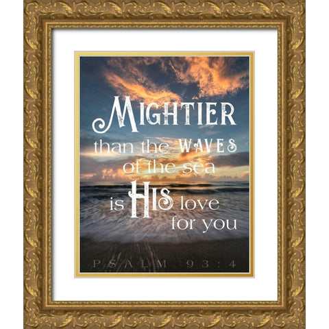 Mightier than the Waves Gold Ornate Wood Framed Art Print with Double Matting by Amos, Andy