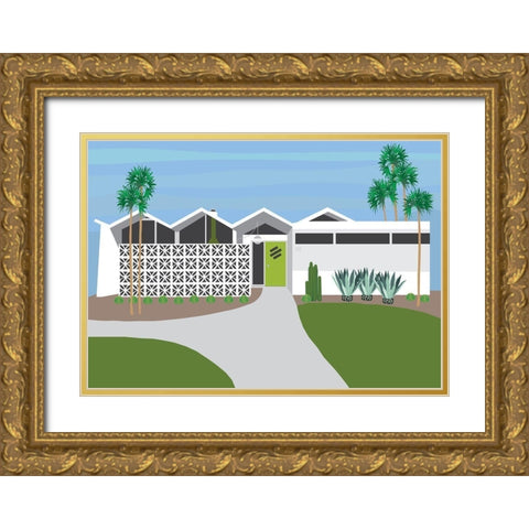 Palm Springs Living I Gold Ornate Wood Framed Art Print with Double Matting by Bucheli, Jen