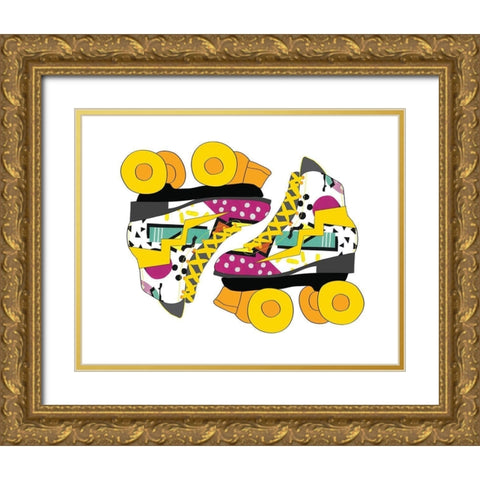 Graffiti  Rollerblades Gold Ornate Wood Framed Art Print with Double Matting by Bucheli, Jen