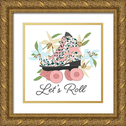 Lets Roll Gold Ornate Wood Framed Art Print with Double Matting by Bucheli, Jen