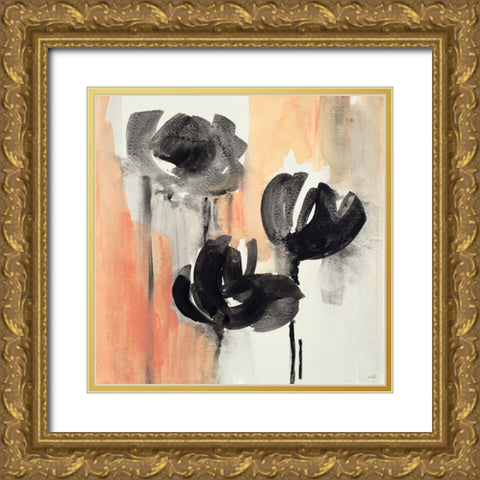 Blushing Tulips I Gold Ornate Wood Framed Art Print with Double Matting by Loreth, Lanie