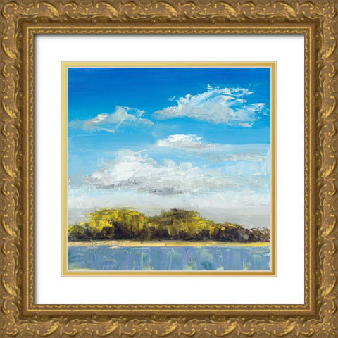 Approaching Shore Gold Ornate Wood Framed Art Print with Double Matting by Green, Jenny