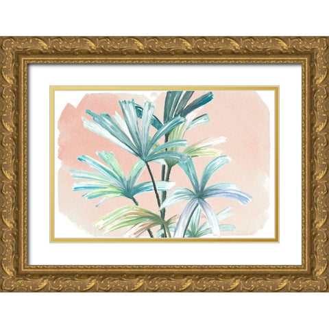 Jungle Gems on Blush I Gold Ornate Wood Framed Art Print with Double Matting by Pinto, Patricia