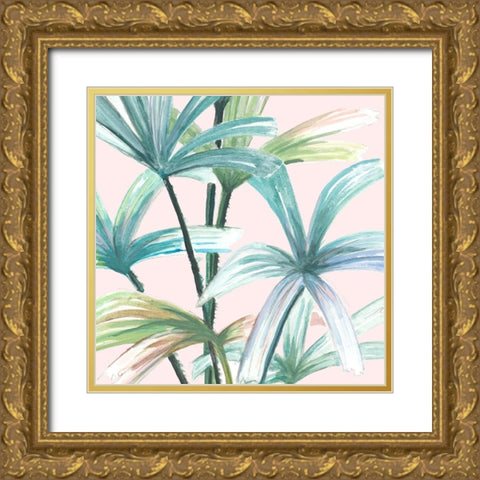 Jungle Leaf I Gold Ornate Wood Framed Art Print with Double Matting by Pinto, Patricia