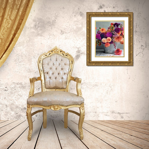 Country Blooms Gold Ornate Wood Framed Art Print with Double Matting by Gardner, Sarah