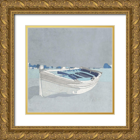 Docked Ashore II Gold Ornate Wood Framed Art Print with Double Matting by Mabat, Ynon
