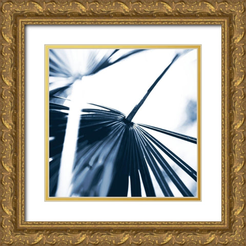 Among Blue Palms II Gold Ornate Wood Framed Art Print with Double Matting by Bryant, Susan