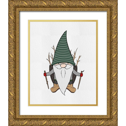 Nature Gnomes I Gold Ornate Wood Framed Art Print with Double Matting by Edwins, Hugo