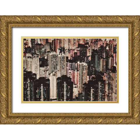 Late Night Life Gold Ornate Wood Framed Art Print with Double Matting by Meneely, Dan