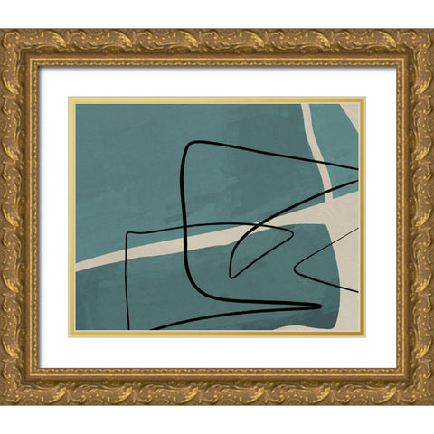 Different Strokes II Gold Ornate Wood Framed Art Print with Double Matting by Meneely, Dan